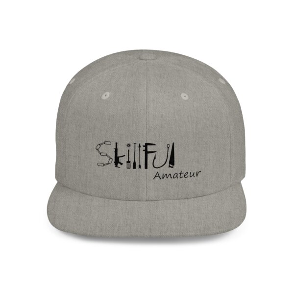 Skillful Amateur Black Logo Flat Bill Cap - Image 4