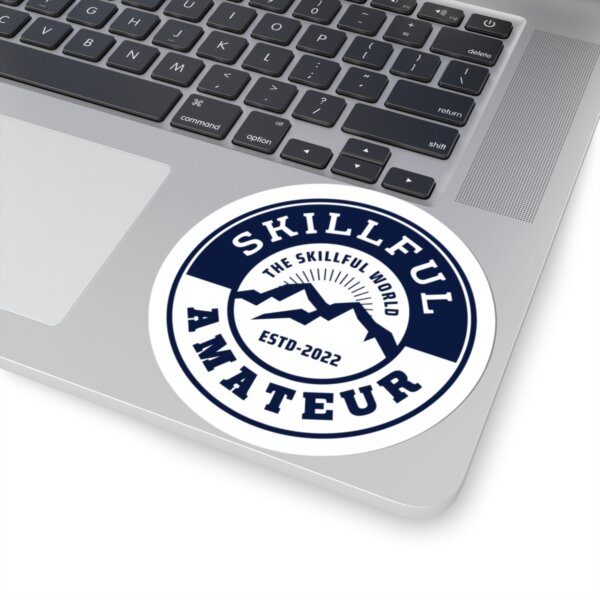 Skillful Amateur Round Logo Sticker - Image 5