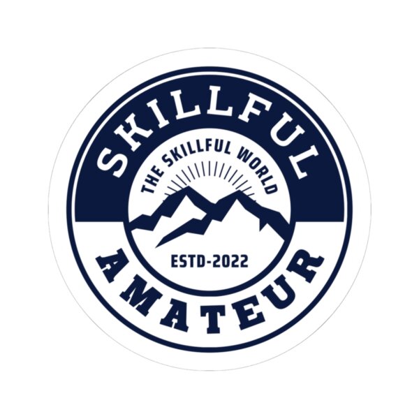 Skillful Amateur Round Logo Sticker - Image 4