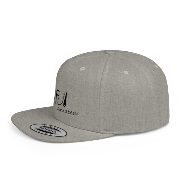 Skillful Amateur Black Logo Flat Bill Cap - Image 6