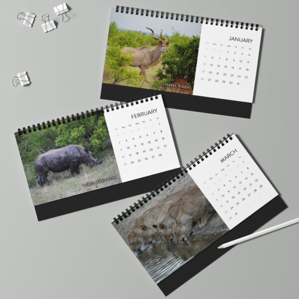 2025 South Africa Safari Desktop Calendar - Image 4