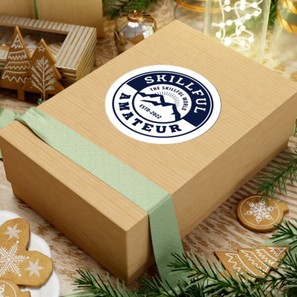 Skillful Amateur Round Logo Sticker - Image 6