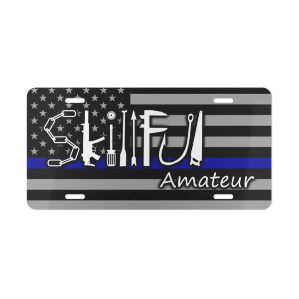 Skillful Amateur Blue Line Flag Plate