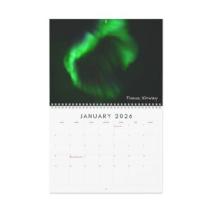 2026 Norway & Denmark Landscapes Calendar — Northern Lights Wall Calendar