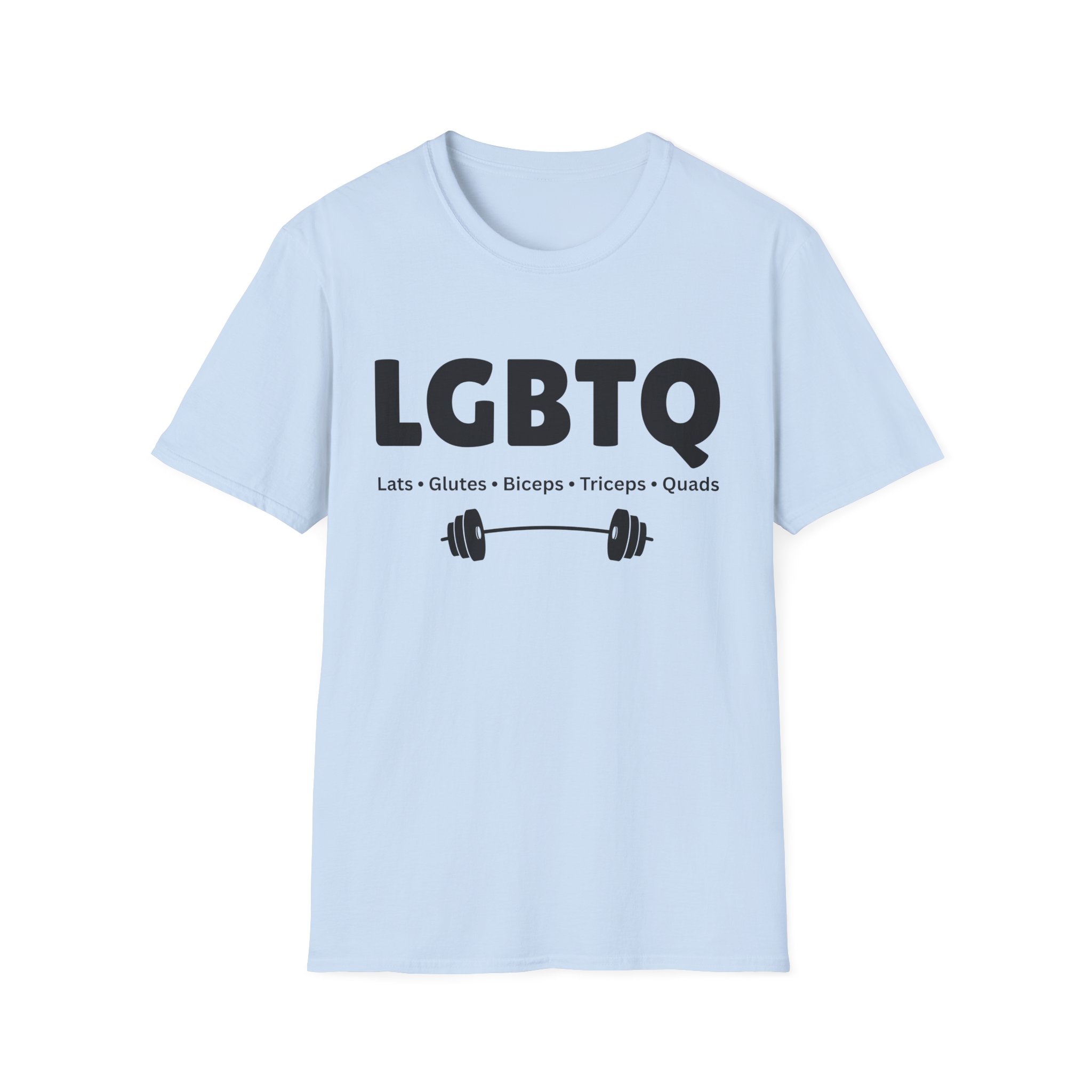 Lats Glutes Biceps Triceps Quads T-Shirt, LGBTQ Gym Workout Tee | Fitness Pride - Image 17