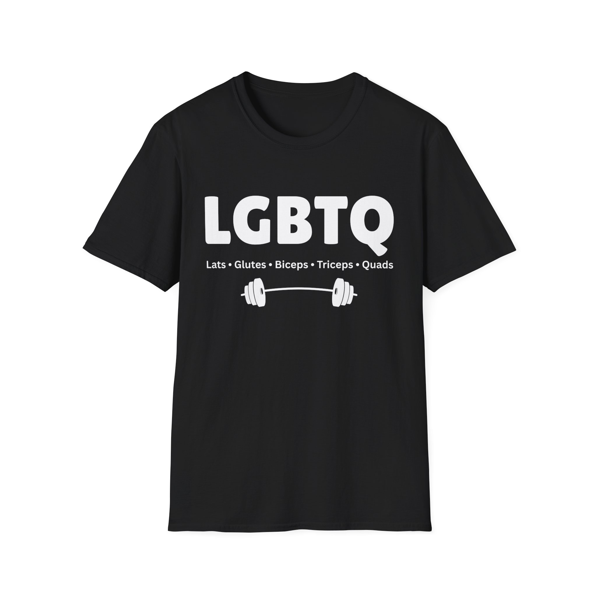 Lats Glutes Biceps Triceps Quads T-Shirt, LGBTQ Gym Workout Tee | Fitness Pride - Image 5