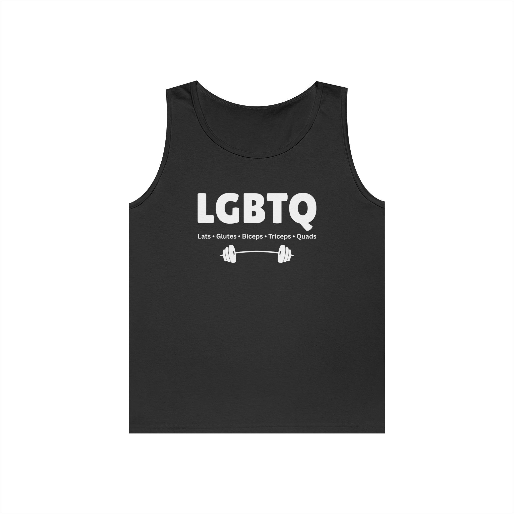 Lats Glutes Biceps Triceps Quads Tank — Funny LGBTQ Gym Workout Tank Top - Image 5