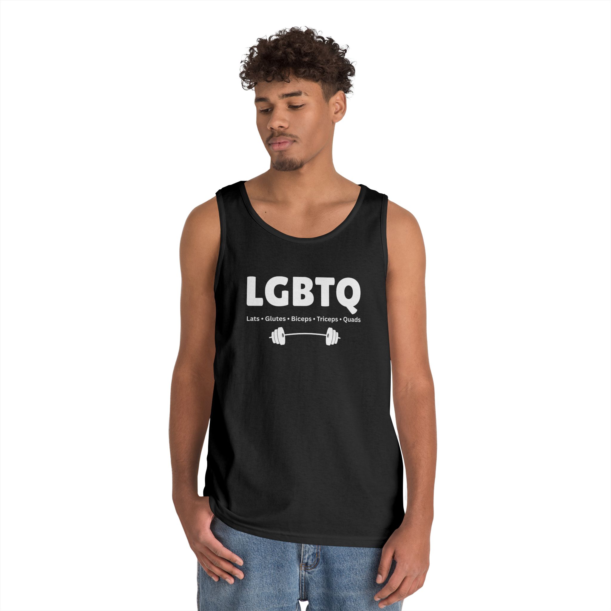 Lats Glutes Biceps Triceps Quads Tank — Funny LGBTQ Gym Workout Tank Top - Image 8