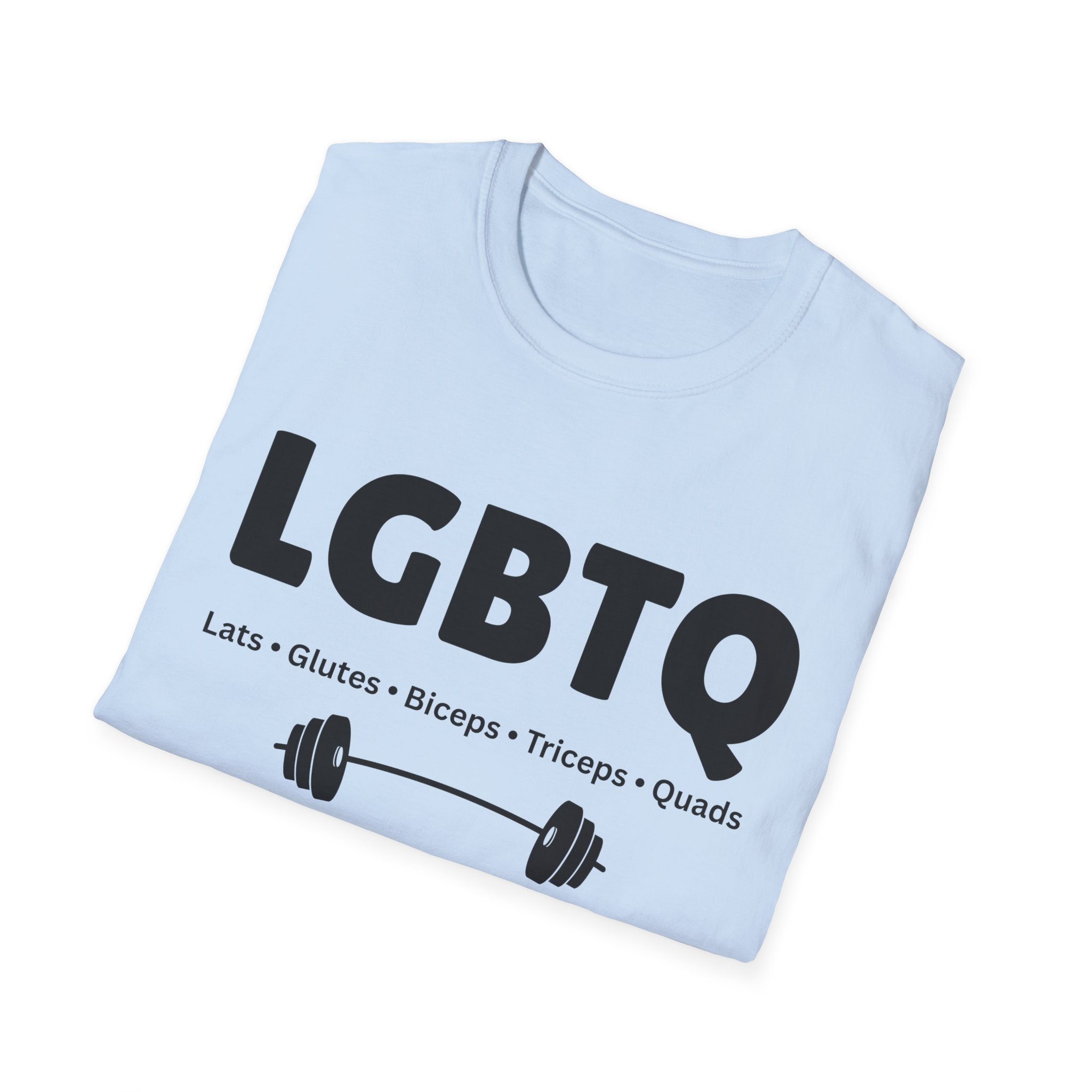 Lats Glutes Biceps Triceps Quads T-Shirt, LGBTQ Gym Workout Tee | Fitness Pride - Image 20