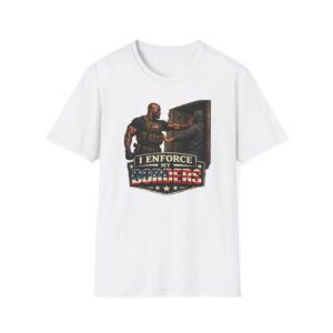 I Enforce My Borders T-Shirt — Bold Muscle Guard Graphic Tee